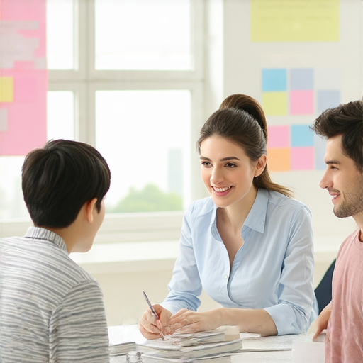 釘約學英文的外籍老師一對一教學場景，學生與老師互動學習英語，開啟語言學習之旅，體驗專業外語輔導。