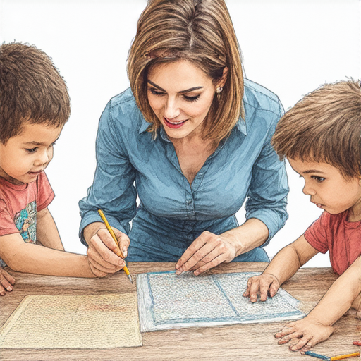 外籍英文老師引領學生探索英文世界的活動，展示「稻草人」的主題，參加者聚精會神，學習英文知識，背景含有教學用具和互動學習元素。