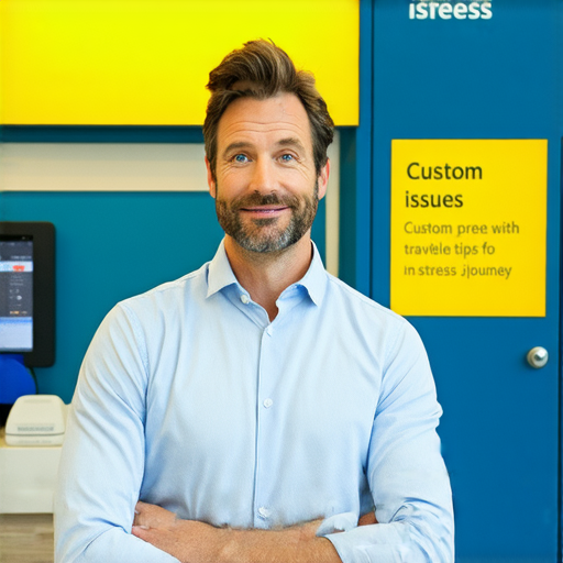 外籍英文老師在海關前輕鬆解說，示範如何應對海關問題，解密海關流程，幫助旅客破解神秘面紗，提供有效建議，讓通關更簡單，體驗無壓力旅行。