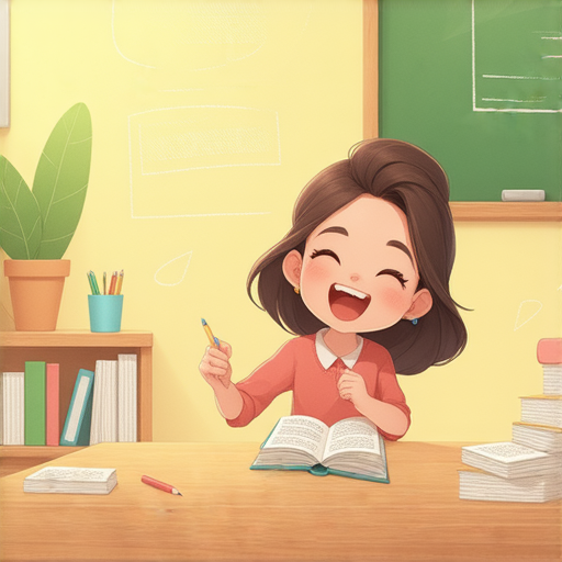 外籍英文老師與學生在愉快互動中學習英語，週末愉快的氛圍，展示一對一教學的生動場景，提升英語學習的趣味性，專注於個性化教學服務。