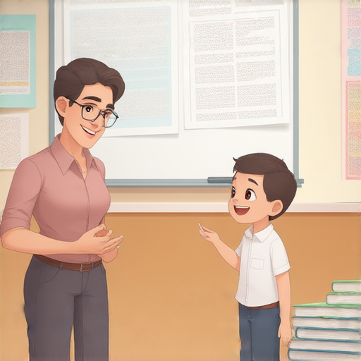 外籍老師一對一教學場景，學生專注聆聽老師的英語講解，教室環境舒適，彰顯學習英語的樂趣與美好，體驗多元文化交流的機會，提升語言能力。