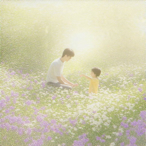 油桐花綻放的美麗景象，外籍英文老師在教授學生英文知識，兩人互動熱絡，背景中可見盛開的油桐花，象徵著學習與自然的結合，讓學習變得更有趣。