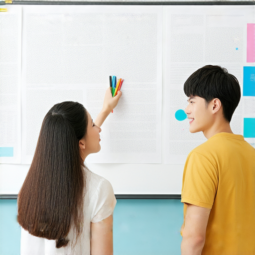 外籍英文老師示範使用馬克筆教學，提升英文溝通力，畫面展現一對一教學的互動情境，吸引學員體驗新學習方式，讓學習變得更有趣。