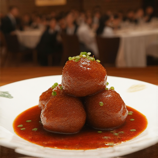 紅燒獅子頭的美味呈現，外籍英文老師教授相關文化，學生聚精會神學習，美食與文化交融，探索中國傳統美食的魅力與製作秘訣。