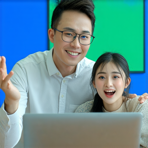 外籍老師一對一英文教學場景，學生積極參與雲端學習，透過線上互動開啟語言冒險，提升英文能力，體驗全新的學習選擇。