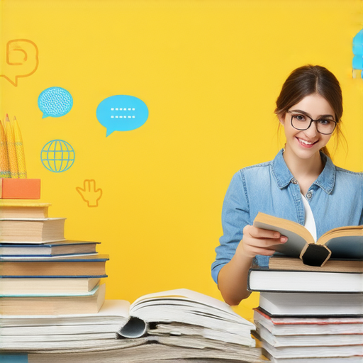 掌握瑣碎英文技巧，提升英語能力的宣傳圖片，展示外籍老師一對一教學與學習氛圍，背景包含英語學習與交流元素，邀請學生立即預約上課。