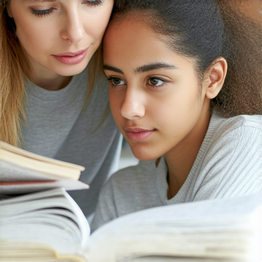 外籍老師一對一教學場景，學生專注學習英文，提升語言能力，背景顯示課本及筆記，突顯正視英文問題的學習氛圍。