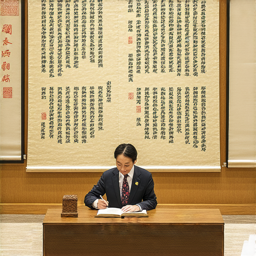 科舉制度的書法卷軸與外籍英文教師正在一對一教學的場景，展示探索科舉歷史及文化的精彩旅程，融合傳統與現代教育方法。