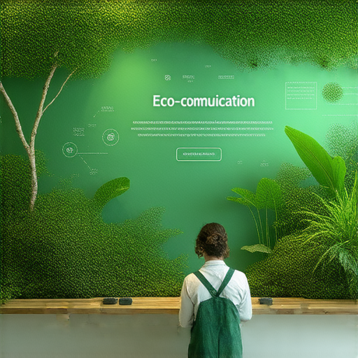 綠色英語學習課程，外籍老師一對一指導學生環保溝通技巧，呈現學習互動場景，學生專注於學習，身邊綠色植物環繞，展現學習環保意識的氛圍。