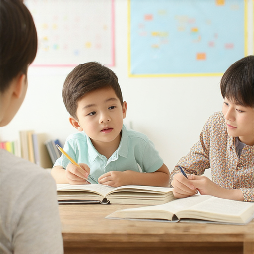 解鎖流域英文的祕密，學生與外籍老師進行一對一學習的情景，專注互動，提升語言能力，強調個人化學習體驗。