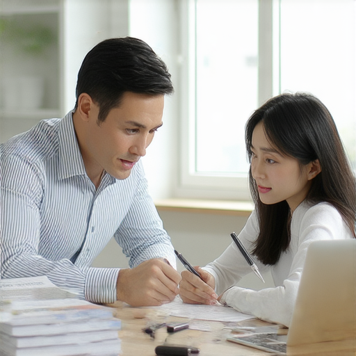 外籍英文老師一對一教學場景，學生專注學習語言，桌上擺放轉接頭及學習資料，展現語言學習的精彩與奧秘。