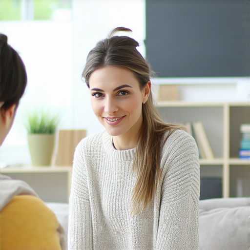 外籍英文老師一對一教學畫面，學員專注學習，提升英文能力，洽談室內部環境明亮舒適，呈現優質英語學習氛圍，助你快速進步。