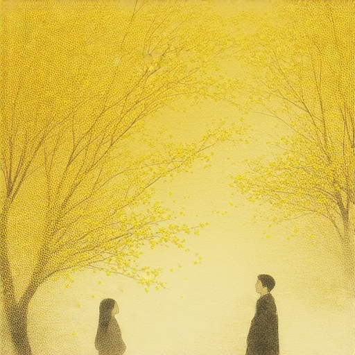 腊梅盛開的美麗花朵，背景中有學生與外籍教師交流英文，展示一對一教學的場景，呈現學習文學魅力的心靈感受，探索腊梅的秘辛與學習英文的樂趣。