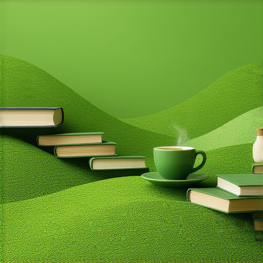 抹茶與學業相結合的圖像，展現如何通過成熟的心態與抱怨的轉化，邁向成功的關鍵轉捩點，象徵著成長與進步的精神。