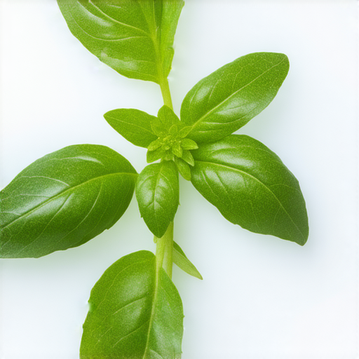 九層塔與牛奶的療效對比圖，中醫藥材展示，強調九層塔的健康益處與其在傳統醫學中的應用，探索九層塔與牛奶的獨特聯繫，展現自然療法的神秘面紗。