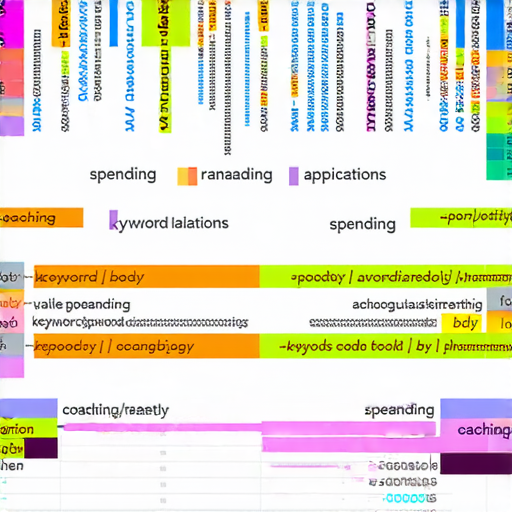 探索關鍵字的多樣性，展示從支出到教練的英文翻譯與應用，包含關鍵詞視覺化圖表，顯示不同領域的相關性與連結，幫助理解關鍵字的價值與影響。